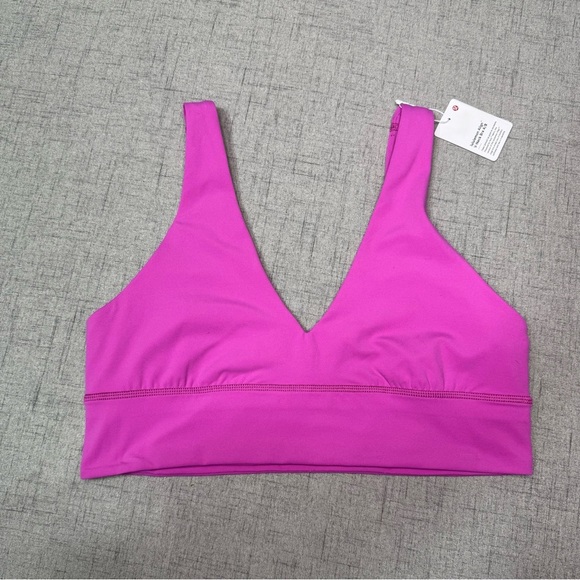 Lululemon Align V Neck Bra Pow Pink Tone Size 12 NWT - Picture 3 of 6